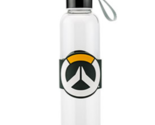 Blizzard Overwatch Clear Glass Water Bottle Silicone Wrapped 18 oz / 532... - $14.22