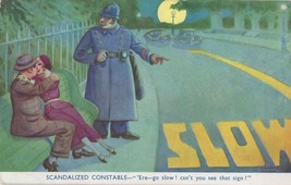 Scandalized Constable Antique Tucks Humourous Policeman Postcard - $12.99