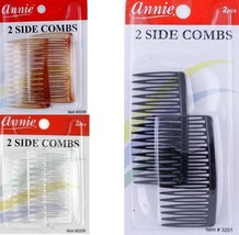 2 PIECES 2-SIDE COMBS HAIR Clips Styling ACCESSORIES CLEAR/BLACK/BROWN - £1.92 GBP+