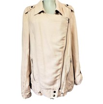 s.Oliver Biker Jacket slender zipp blush pink womens size 44 retro - £14.88 GBP