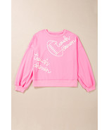 Pink Touch Down Rugby Football Embroidered Plus Size Sweatshirt - $488.77 MXN