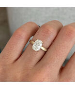 2.10 Ct Elongated Cushion E /VS1 Lab Grown Diamond Hidden Halo Engagemen... - $47,031.90 MXN