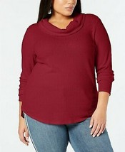 Style and Co Plus Size Waffle-Knit Cowl-Neck Top - $394.19 MXN