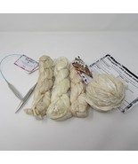 Darn Good Yarn Silk Sari Ribbon Yarn Vintage Ivory 4 skeins plus Pattern... - $46.77