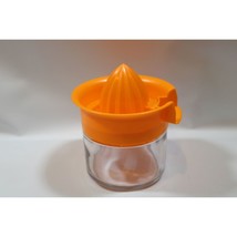 Gemco Citrus Reamer Juicer With Orange Plastic Top Glass Bottom Vtg - £10.14 GBP