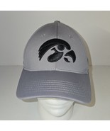 Iowa Hawkeyes Hat Cap Gray Fitted One Size Memory Fit NCAA Basketball - $333.26 MXN