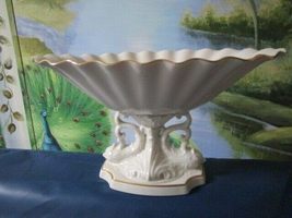 Compatible with Lenox Footed Bowl Oval Fluted Aquarius 12 x 7 - £69.64 GBP