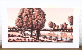 Vintage 1978 Serigraph Signed Numbered Titled &quot;Autumn Oaks&quot; - £46.28 GBP