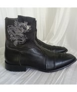Mark Nason Italy ROCK LIVES Dragon Black Leather Boots ULTRA RARE! Biker... - €203,85 EUR