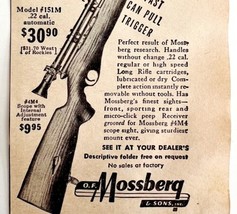 Mossberg 15 Shot Auto Deluxe 22 Caliber Rifle 1948 Advertisement Hunting... - £15.95 GBP