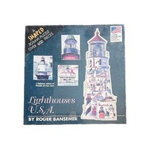 600 Piece Shaped Puzzle ~ #9800 ~ 36 3/4 x 14 1/8 ~ LIGHTHOUSES ~ Roger ... - $30.00
