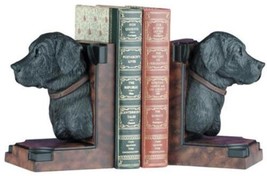 Bookends Bookend TRADITIONAL Lodge Black Lab Labrador Dog Head Dogs Resin - £208.03 GBP