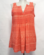Sanctuary Palma Sleeveless Blouse Top orange Print Women&#39;s size M - £12.09 GBP
