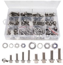 230 Pcs., M6 M8, Assortment Kit, 304 Stainless Steel, Seao Flanged, Nuts. - £31.84 GBP