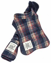 Touchdog ® 2-in-1 Tartan Plaided Dog Jacket with Matching Reversible Dog Mat - T - £31.45 GBP