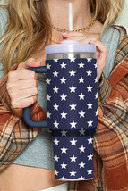 Sail Blue Star Printed Thermos Cup with Handle 40oz - $517.04 MXN