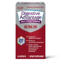 Digestive Advantage 20 Billion CFU Multi-Strain Probiotic Ultra 20 14 Capsules.. - £20.56 GBP
