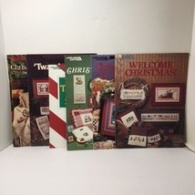 6 Christmas Cross Stitch Pattern Leaflets Leisure Arts - $19.78