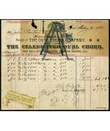 1891 OVAL CHURN COMPANY Goshen IN Antique Billhead Document Receipt Ladd... - $8.99