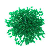 Vintage Atomic Green Multi Strand Cluster Bead PIN Brooch Domed Pom Flower - $24.00