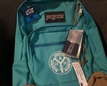 Jansport Teal Backpack Leather Suede Nubuck Bottom Made In USA  New With... - $84.15