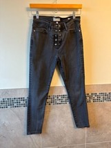 Pre-owned FRAME Distressed Le High Skinny Charcoal Gray Jeans SZ 28 - $58.41