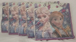 (Pack Of 5) Frozen Luncheon Napkins Anna And Elsa 16 Ct 2 Ply 13&quot; X 13&quot; - £18.98 GBP