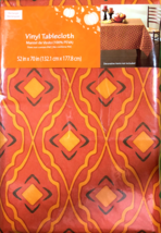 Celebrate Harvest PEVA Tablecloth (Autumn Orange) - $11.95