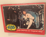 Vintage Star Wars Trading Card Red 1977 #120 Luke Destroys An Imperial Ship - $2.96