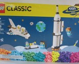 NEW BAD BOX LEGO CLASSIC Space Mission 11022 New Sealed 1700 Pcs Rocket ... - $49.49
