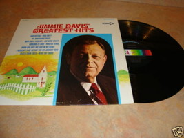 Jimmie Davis Greatest Hits DEcca LP Record Album vinyl RARE vintage - £3.70 GBP