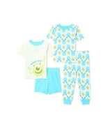 Monsters Inc. Boys’ 4-Piece Cotton Pajama Set, Green/Blue Size 18M - $528.89 MXN