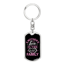 A Mother&#39;s Love Color Mom Stainless Steel or 18k Gold Premium Swivel Dog Tag Ke - £30.48 GBP+