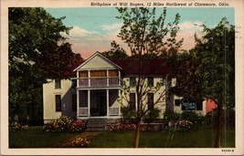 Birthplace of Will Rogers Claremore OK Postcard PC624 - $4.99