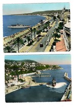 3 La Cote d&#39;Azur Color Real Photo Postcards Nice and Cannes France 1961 Ships - £8.55 GBP