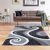 Rugs Area Rugs Carpets 5x7 Rug Floor Gray Modern Large Grey Living Room 5x7 Rugs - £78.95 GBP+