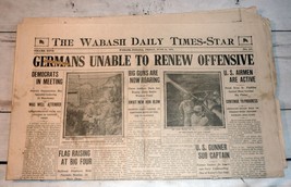 Wabash, IN Daily Times-Star June 14 1918 Germans Unable to Renew Offensive - £15.44 GBP