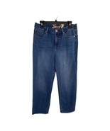 Seven7 Womens Jeans Adult Size 6 Tower Straight Crop Raw Hem Medium Wash - £19.21 GBP