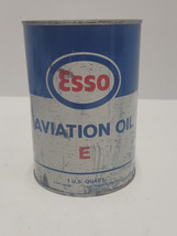 Vintage Original Esso Aviation Airplane Oil E Quart Motor Oil Can Humble... - $53.20