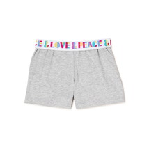 Wonder Nation Girls&#39; Love &amp; Peace Play Shorts, Light Grey Heather XL (14... - $273.47 MXN
