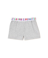 Wonder Nation Girls&#39; Love &amp; Peace Play Shorts, Light Grey Heather XL (14... - $273.47 MXN