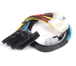 Mini Sas 36Pin Sff-8087 To 4 Sff-8482 Connectors With Power Hdd Cable 3F... - $28.49