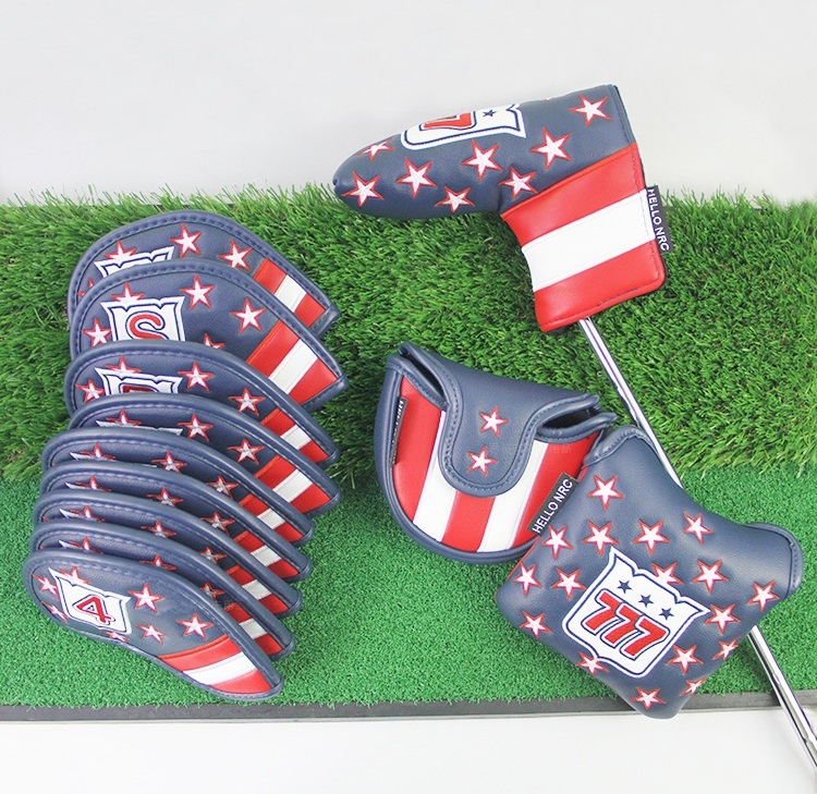 Golf Driver Fairway Wood Hybrid Iron Putter Head Cover Lucky Stars 777 Slot - $15.20+