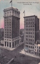 Lincoln Bank Todd Buildings Louisville Kentucky KY 1910 Postcard D34 - £2.35 GBP