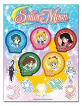 Sailor Moon Characters and Symbols Large Sticker Set Anime Licensed NEW - £6.84 GBP