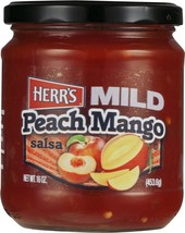 Herr&#39;s Mild Peach Mango Salsa, 2-Pack 16 oz. Jars - £20.90 GBP