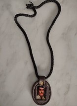 JESUS MALVERDE ESCAPULARIO HILO NEGRO CON PIEL CAFE SCAPULAR NECKLACE -F... - £10.73 GBP