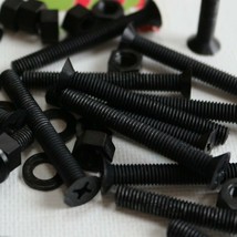 50 x Black Nylon Countersunk plastic machine screws M5 x 40mm Bolts - £15.72 GBP