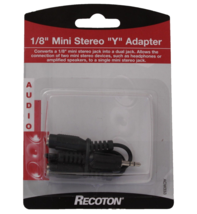 Mini Male Stereo Jack 3.5 mm 1/8 Inch To Y 2 RCA Female Audio Cable Adapter - £3.12 GBP