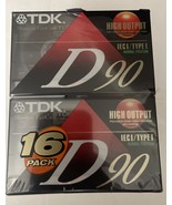 16 PACK -TDK D90 High Output IECI/ Type 1 Normal Position Audio Cassette... - $38.19 CAD